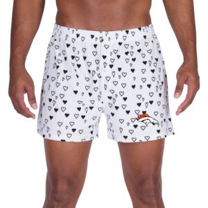 Men's Concepts Sport White Denver Broncos Epiphany Allover Print Boxer Shorts