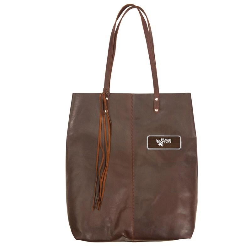 Brown North Texas Mean Green Logo Plate Mee Canyon Tote