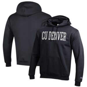 Men's Champion Black CU Denver Lynx Eco Powerblend Pullover Hoodie