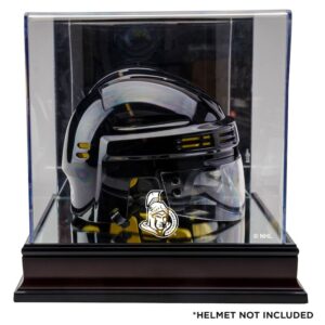 Ottawa Senators Team Logo Mahogany Mini Helmet Display Case