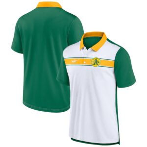 Men's Nike White/Green Athletics Rewind Stripe Polo
