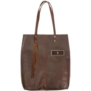 Brown Marymount Saints Logo Plate Mee Canyon Tote