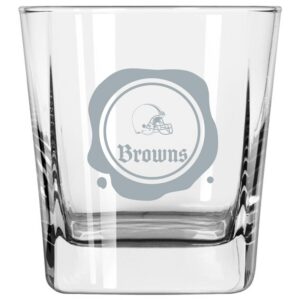 Cleveland Browns 14oz. Frost Stamp Old Fashioned Glass