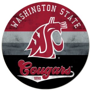 Washington State Cougars 20'' x 20'' Retro Logo Circle Sign