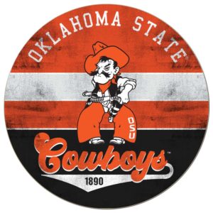 Oklahoma State Cowboys 20'' x 20'' Retro Logo Circle Sign