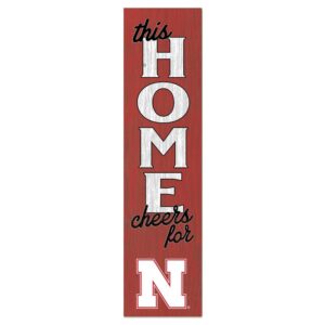 Nebraska Huskers 12'' x 48'' This Home Leaning Sign