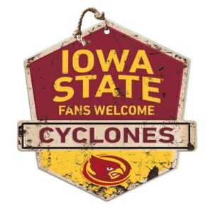 Iowa State Cyclones Fans Welcome Sign