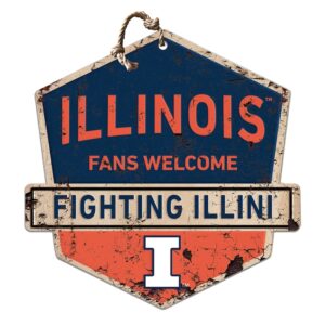 Illinois Fighting Illini Fans Welcome Sign