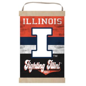 Illinois Fighting Illini Retro Logo Banner Sign