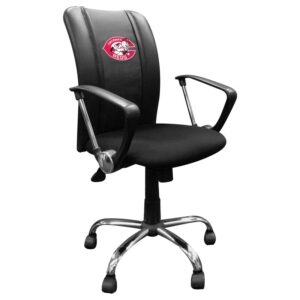 Black Cincinnati Reds Curve Task Chair