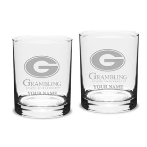 Grambling Tigers Personalized 14oz. 2-Piece Classic Double Old Fashioned Glass Set