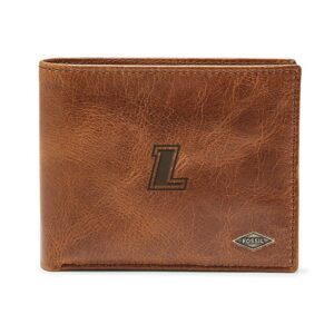 Men's Fossil Brown Loyola Greyhounds Leather Ryan RFID Passcase Wallet