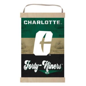 Charlotte 49ers Retro Logo Banner Sign