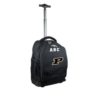 MOJO Black Purdue Boilermakers 19'' Personalized Premium Wheeled Backpack