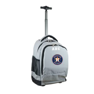 MOJO Gray Houston Astros 19'' Personalized Premium Wheeled Backpack