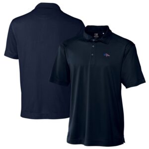 Men's Cutter & Buck Navy Denver Broncos Big & Tall DryTec Genre Textured Solid Polo