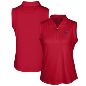 Women's Cutter & Buck Cardinal Tampa Bay Buccaneers Forge DryTec Stretch Sleeveless Polo