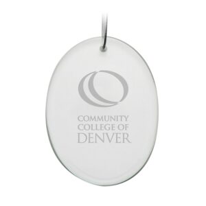 CCD CityHawks 2.75'' x 3.75'' Oval Glass Ornament