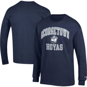 Men's Champion Navy Georgetown Hoyas High Motor Long Sleeve T-Shirt