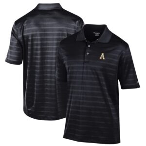 Men's Champion Black Appalachian State Mountaineers Textured Solid Polo