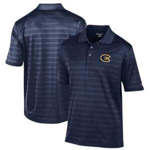 Men's Champion Navy Wisconsin Eau Claire Blugolds Textured Solid Polo