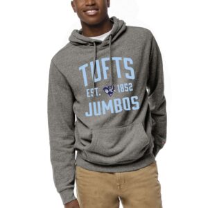 Men's League Collegiate Wear Heather Gray Tufts University Jumbos Heritage Tri-Blend Pullover Hoodie