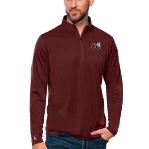 Men's Antigua Maroon Colorado Mammoth Tribute Quarter-Zip Pullover Top