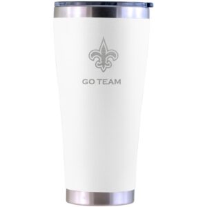 New Orleans Saints Personalized 30oz. Laser Etched White Tumbler