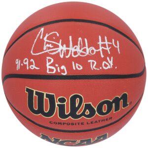 Chris Webber Michigan Wolverines Autographed Wilson Indoor/Outdoor Basketball