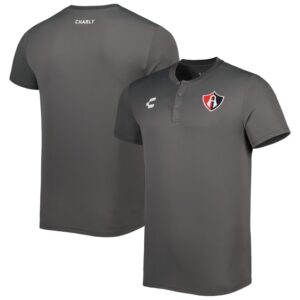 Men's Charly Gray/White Club Atlas Henley Microfiber DRY FACTOR Polo