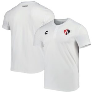Men's Charly White/Black Club Atlas Henley Microfiber DRY FACTOR Polo