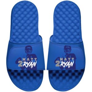 Men's ISlide Matt Ryan Royal NFLPA Tonal Pop Slide Sandal