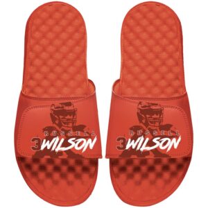 Men's ISlide Russell Wilson Orange NFLPA Tonal Pop Slide Sandal