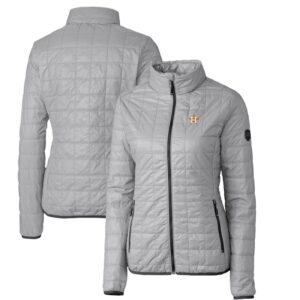 Women's Cutter & Buck Gray Houston Astros Rainier PrimaLoft Eco Full-Zip Puffer Jacket