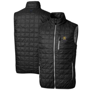Men's Cutter & Buck Black Wichita State Shockers Big & Tall Rainier PrimaLoft Eco Full-Zip Puffer Vest