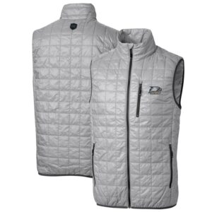 Men's Cutter & Buck Gray Georgia Southern Eagles Big & Tall Rainier PrimaLoft Eco Full-Zip Puffer Vest