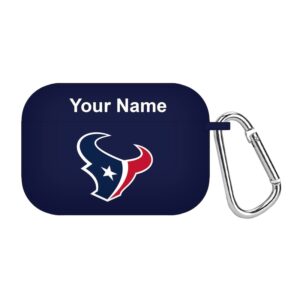 Navy Houston Texans Personalized AirPods Pro Case Cover