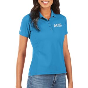 Women's Antigua Light Blue Mid Michigan College Legacy Pique Polo