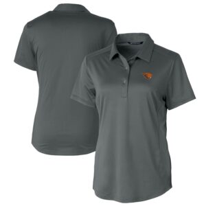 Women's Cutter & Buck Gray Oregon State Beavers Prospect Textured Stretch Polo