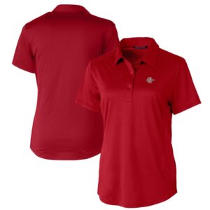 Women's Cutter & Buck Red San Diego State Aztecs Prospect Textured Stretch Polo