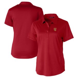 Women's Cutter & Buck Crimson Tuskegee Golden Tigers Prospect Textured Stretch Polo