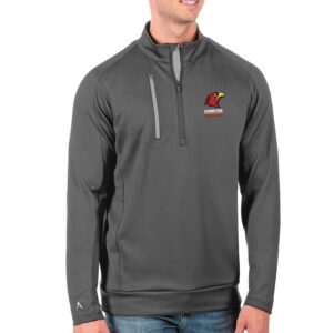 Men's Antigua Charcoal Illinois Tech Scarlet Hawks Generation Quarter-Zip Pullover Top