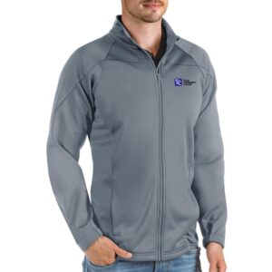 Men's Antigua Steel Tulsa Community College Links Full-Zip Golf Jacket