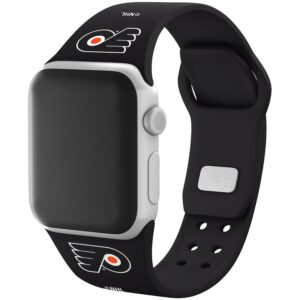Black Philadelphia Flyers Silicone Apple Watch Band
