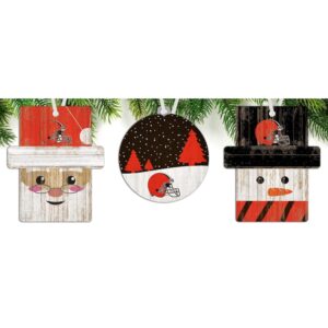 Cleveland Browns 3-Pack Ornament Set