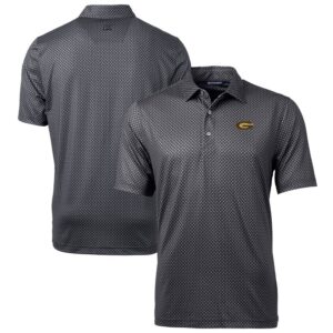 Men's Cutter & Buck Black Grambling Tigers Big & Tall Pike Banner Print Polo