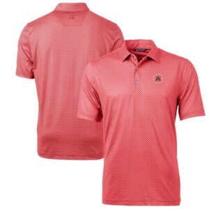 Men's Cutter & Buck Red Virginia Military Institute Keydets Big & Tall Pike Banner Print Polo