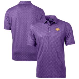 Men's Cutter & Buck Purple Tennessee Tech Golden Eagles Big & Tall Pike Banner Print Polo