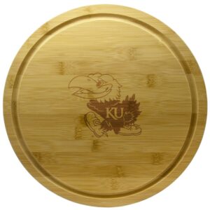Kansas Jayhawks 13'' Rotating Bamboo Server
