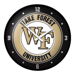 Gold Wake Forest Demon Deacons Modern Disc Wall Clock